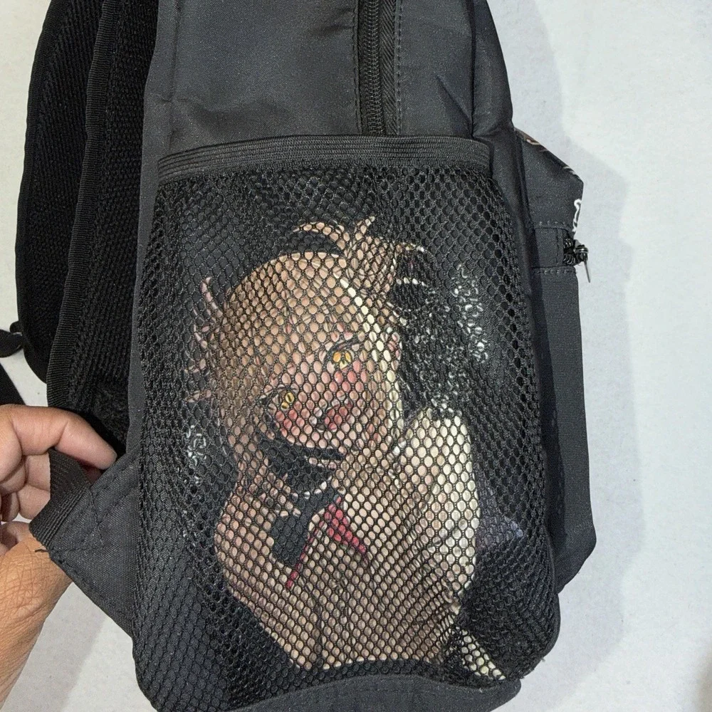 Anime Girl Backpack Black Mini School Bag Himiko Toga Style Japanese Manga Print